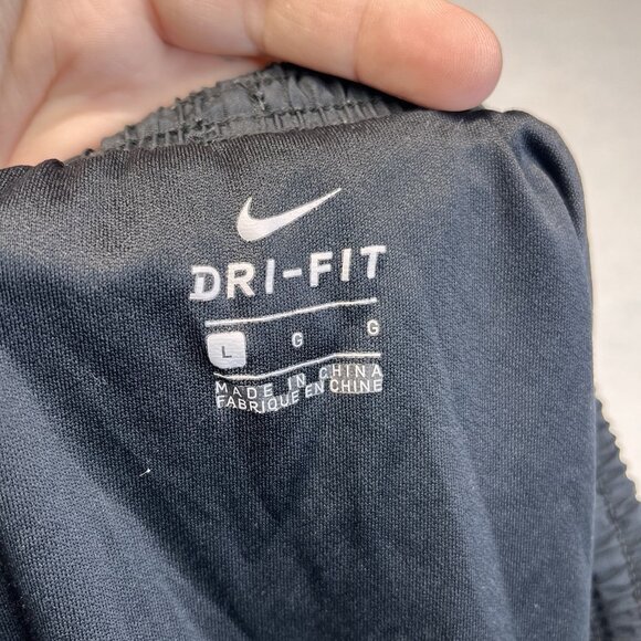 Nike Dri-Fit Black w/ White Trim Athletic Shorts, Lined, Drawstring, Size Large - Picture 4 of 4